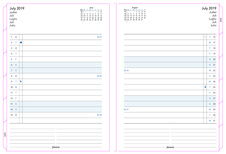 Náhradní listy Filofax Notebook - A5 / kalendář měsíční
