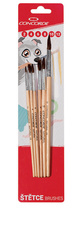 Štětce školní Concorde - sada / 6 ks kulaté / natural