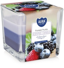 Vonná svíčka tříbarevná - Lesní ovoce