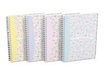 Blok Oxford Floral - A5 / linka / 60 listů / mix motivů