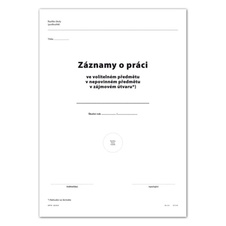 Záznamy o práci v nepovinném předmětu, zájmovém útvaru dvoulist A4