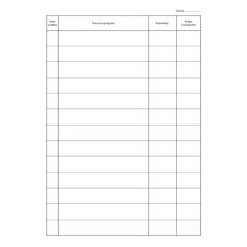 Záznamy o práci v nepovinném předmětu, zájmovém útvaru dvoulist A4