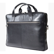 Taška na notebook Exactive kožená - černá / 15,6