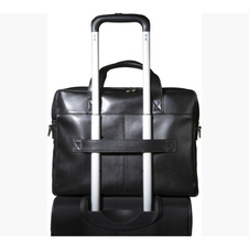 Taška na notebook Exactive kožená - černá / 15,6