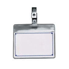 Jmenovka s klipem - 6 x 9 cm / na šířku / s klipem