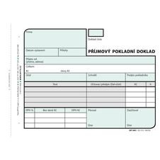 Optys 1091 příjmový pokladní doklad nečíslovaný 2 x 50 listů NCR A6