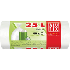 Pytle do koše Alufix Premium - 50x45cm / 25litrů / 10my / 40ks / bílá