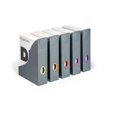 Stojan na časopisy Varicolor Magazine set - šedo-barevný / 5 stojanů