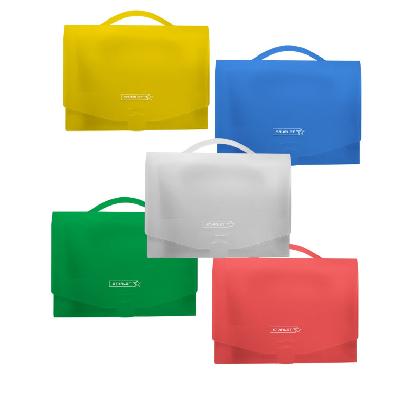 Box na spisy A4 s rukojení - hřbet / transparentní