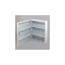 Lékárnička kovová nástěnná - bílá / 45 x 35 x 15 cm / prázdná