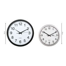 Nástěnné hodiny Hama Jumbo Aruba tiché / černé / průměr 40 cm