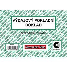 Výdajový pokladní doklad Baloušek A6 / nečíslovaný / 50 listů / ET040