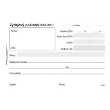 Výdajový pokladní doklad Baloušek A6 / nečíslovaný / 50 listů / NCR / PT040