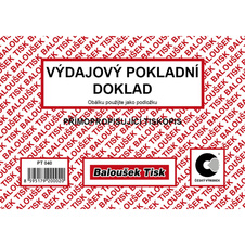 Výdajový pokladní doklad Baloušek A6 / nečíslovaný / 50 listů / NCR / PT040