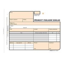 Optys 1081 příjmový pokladní doklad číslovaný 2 x 50 listů NCR A6