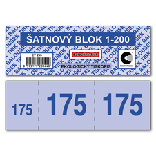 Šatnové bloky Baloušek 135 x 47 mm / 1-200 / 8 odstínů barev / ET295
