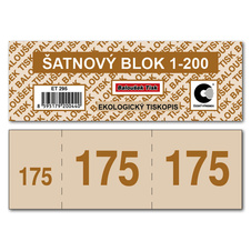 Šatnové bloky Baloušek 135 x 47 mm / 1-200 / 8 odstínů barev / ET295
