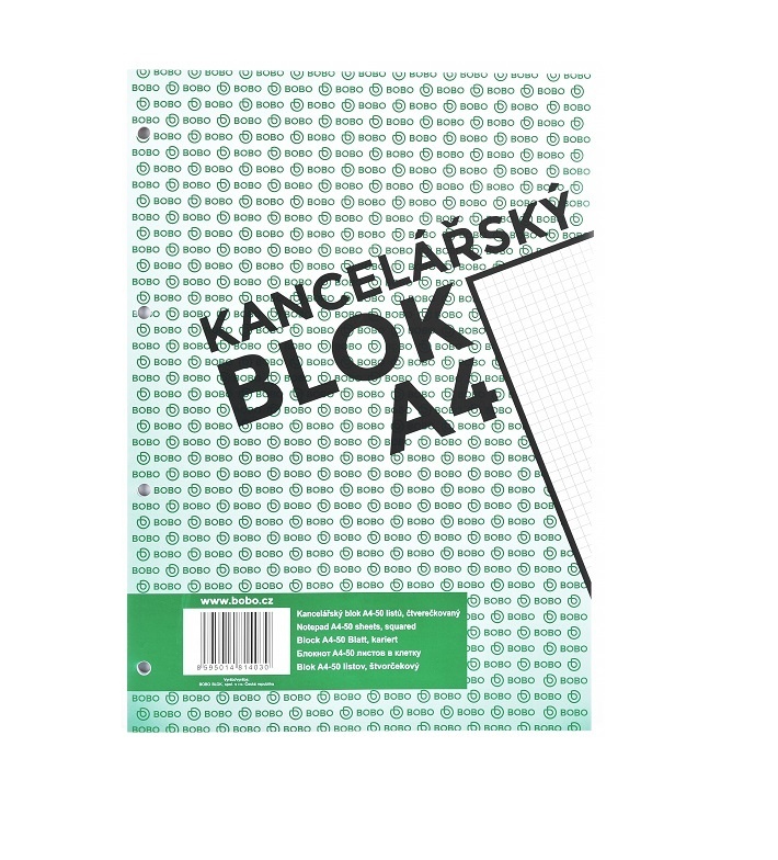 Blok kancelářský BOBO - A4 / čtvereček