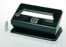 SAX 128 kancelářský děrovač / černá