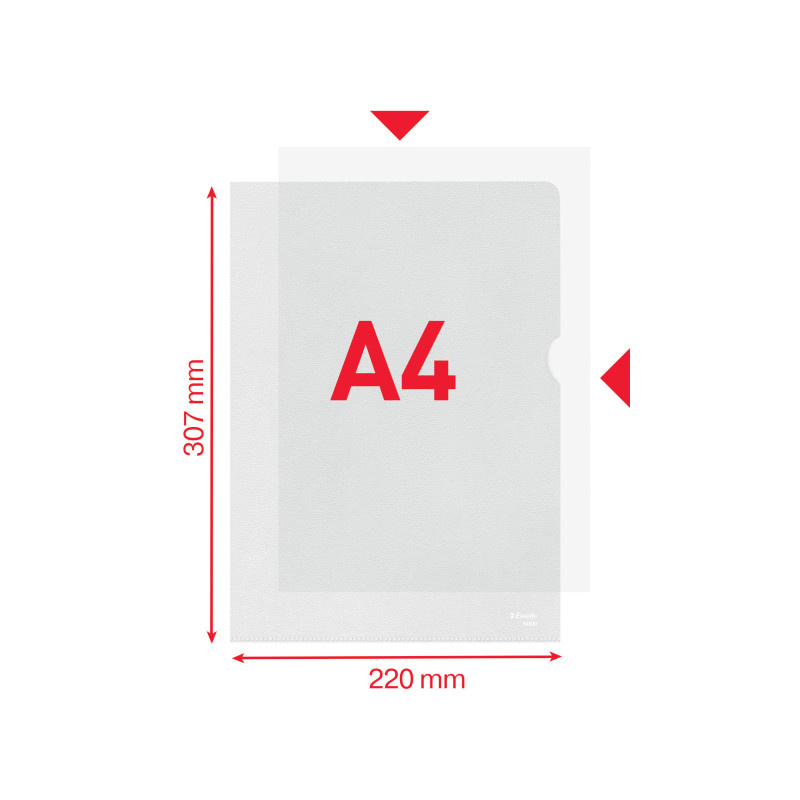 Zakládací obal tvar L - tvar L / A4 matný / 115 my / 10 ks