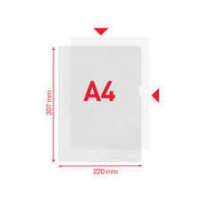 Zakládací obal tvar L - tvar L / A4 matný / 115 my / 10 ks
