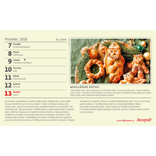 Kalendář stolní obrázkový Receptář / S17