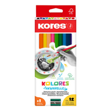 Pastelky Kores Aquarel trojhranné / 12 barev