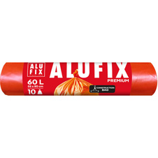 Pytle na odpad Premium oranžové - 55 x 80 cm / 60 l / 60 my / 10 ks