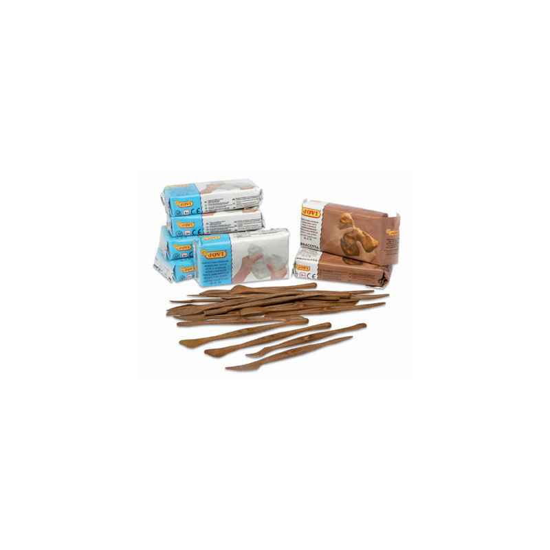 Modelovací samotvrdnoucí hmota JOVI box - 7 x 500g + 20x špachtle