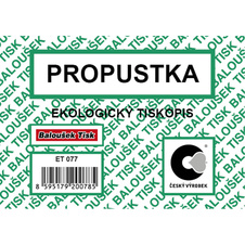 Propustka Baloušek A7 / 50 listů / ET077