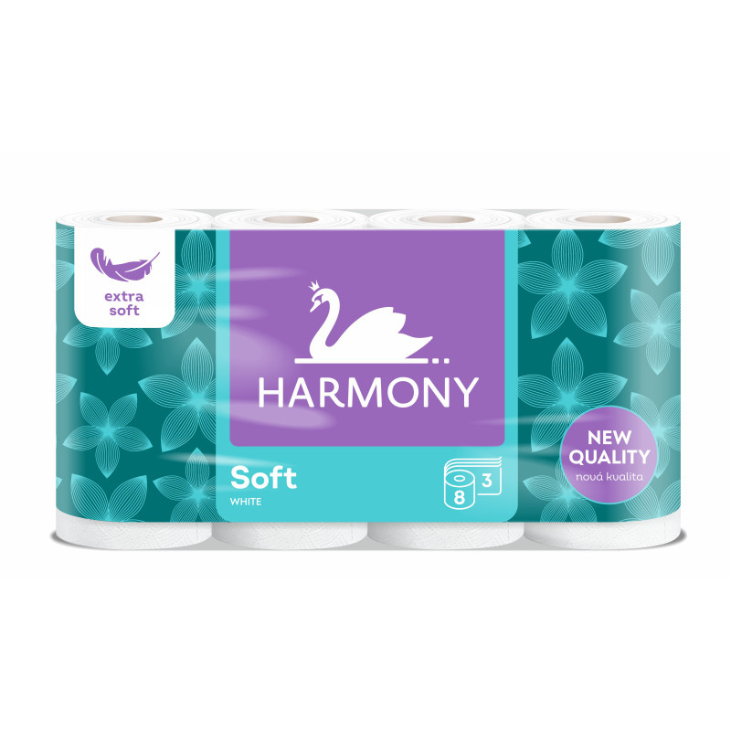 Papír toaletní Harmony Soft 3-vrstvý / 8 ks