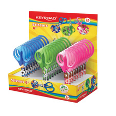 Nůžky KEYROAD Tattoo soft dětské barevný mix / 15 cm