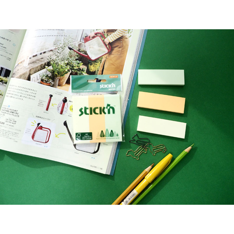 Samolepicí záložky Stick´n by Hopax FSC - 76 x 25 mm / 3 x 50 lístků / pastelové barvy