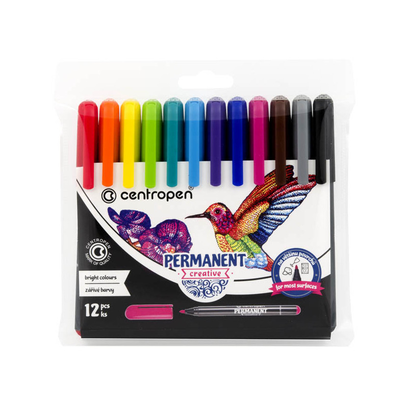 Popisovače Centropen Permanent Creative 2896/12 - sada 12 ks
