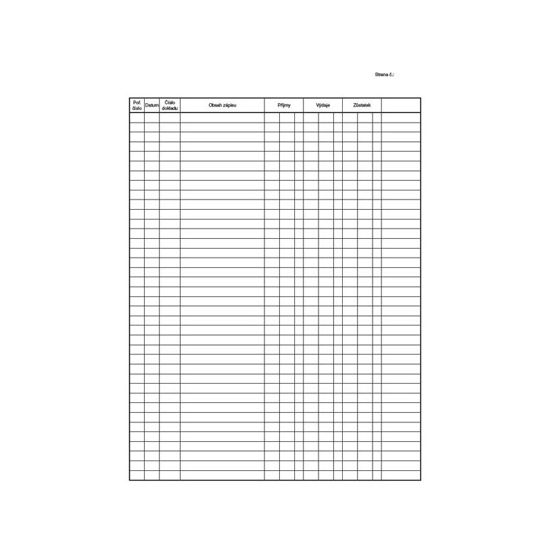 MSK 7400144 pokladní kniha 20 listů A4