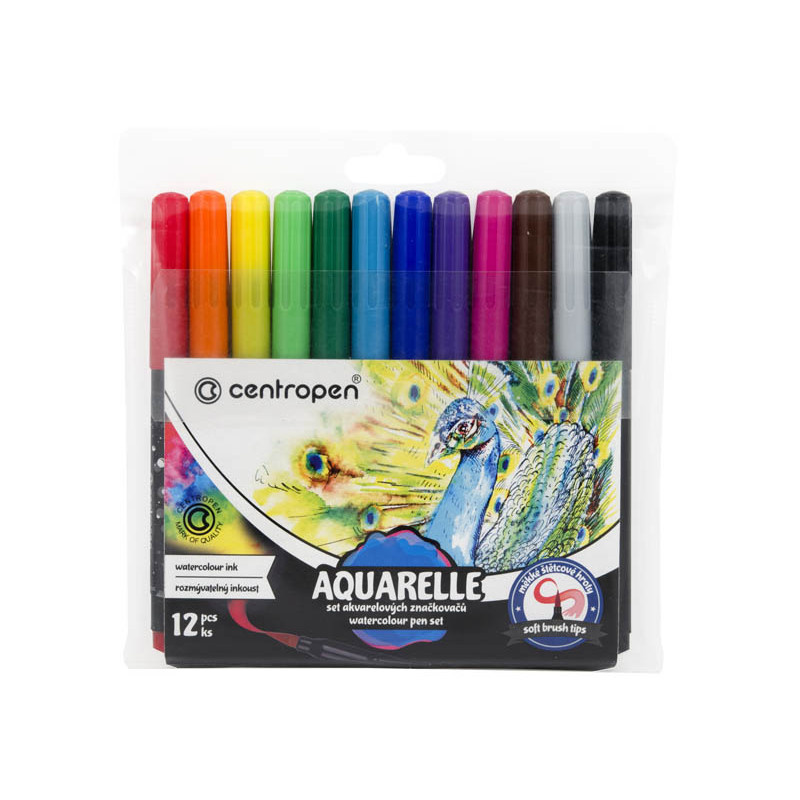 Popisovače Centropen Aquarelle 8683/12 - sada 12 ks