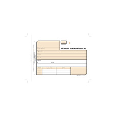 Optys 1082 příjmový pokladní doklad číslovaný 3 x 25 listů NCR A6