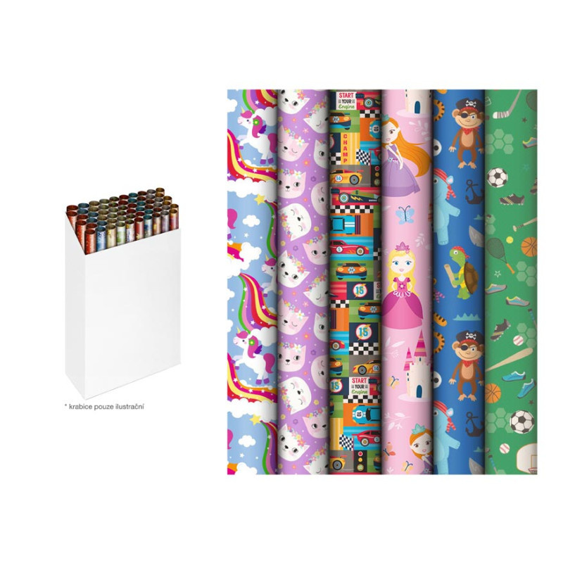 Dárkový balicí papír - 200 x 70 / dětský mix