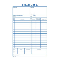 MSK 7400011 dodací listy 100 listů NCR A5