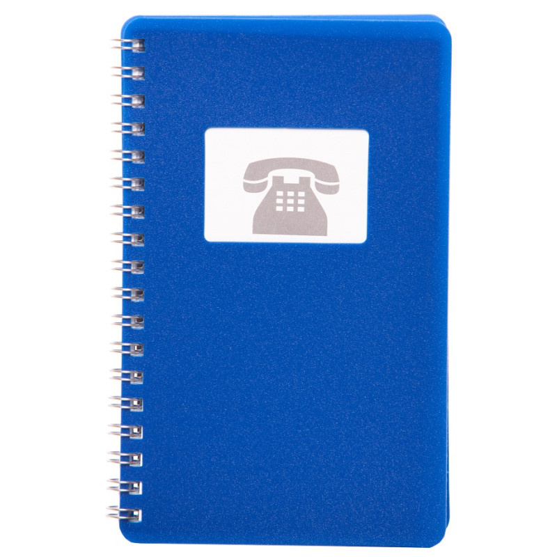 Telefonní záznamník se spirálou BOBO - modrá