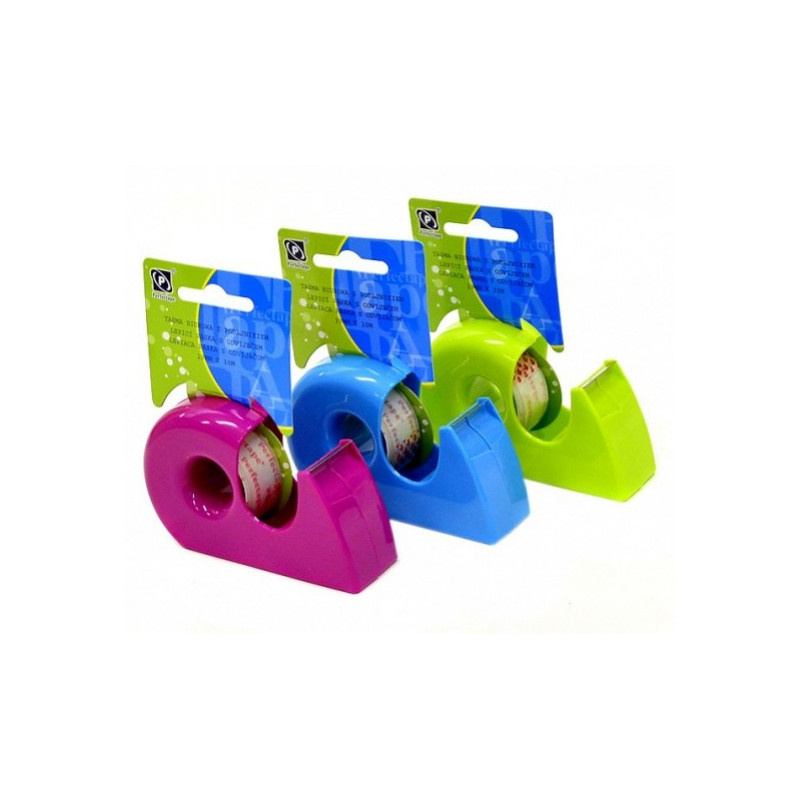 Lepicí páska s odvíječem - 19 mm x 10 m / barevný mix