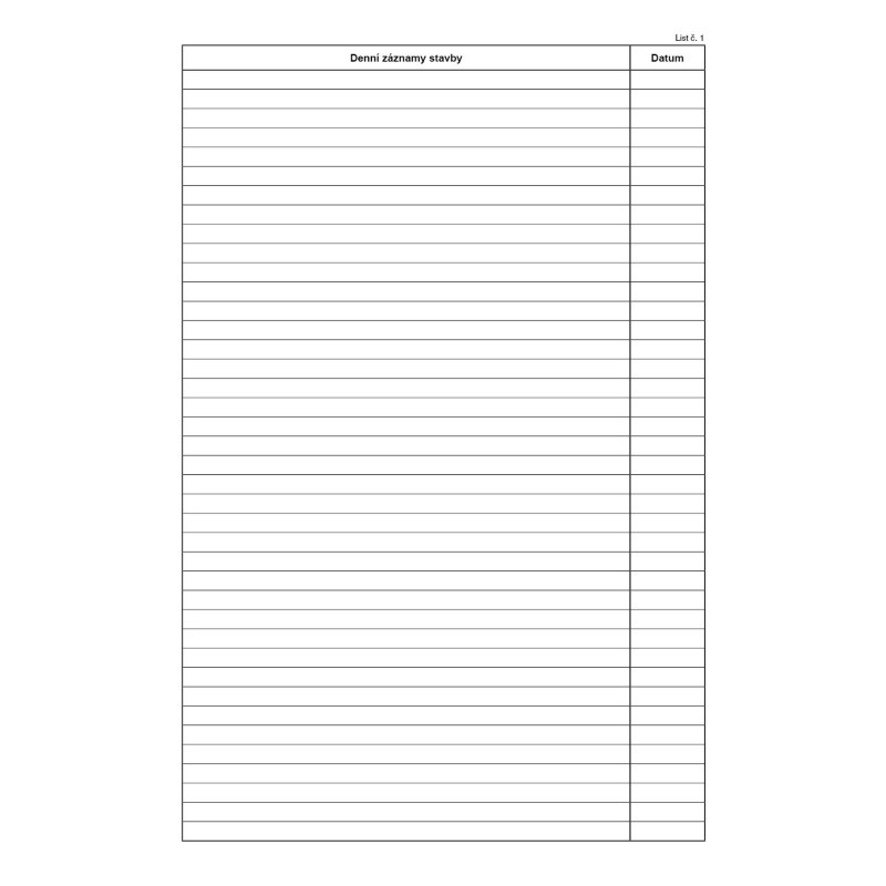 Stavební deník Baloušek A4 / 15 listů + 3x20 listů / PT255