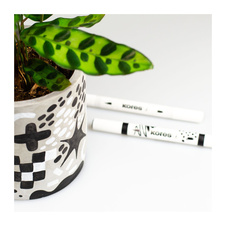 Akrylový popisovač Kreative Marker 2v1 - sada / černá a bílá