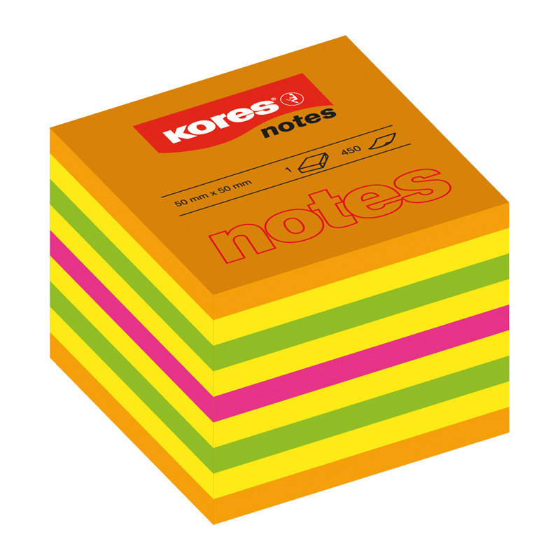 Samolepicí bloček Kores Cubo - 50 x 50 mm / 400 lístků