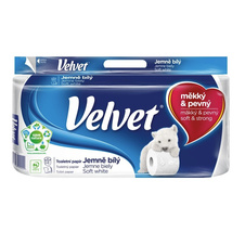 Papír toaletní Velvet white 3-vrstý / 8 ks