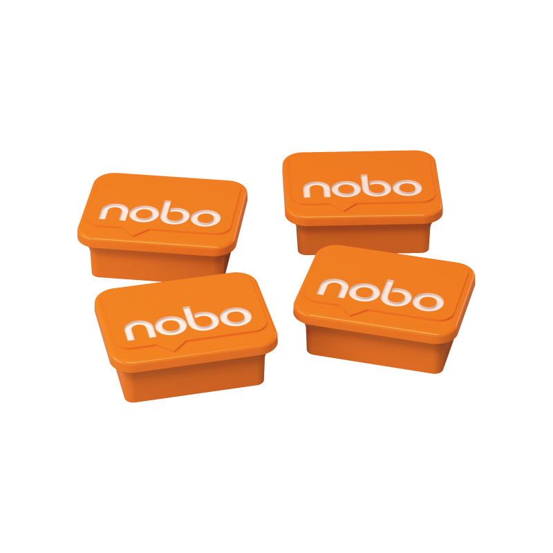 Magnety - průměr 30 mm / oranžová / 4 ks