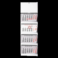 Kalendář nástěnný pracovní - čtyřměsíční skládaný / BNC6