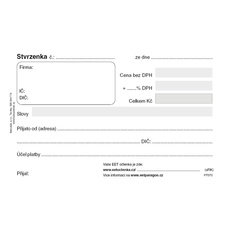 Stvrzenka Baloušek A6 / 50 listů / NCR / PT070