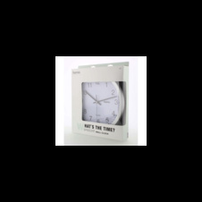 Nástěnné hodiny Hama Mallorca stříbrné / bílé prům. 30 cm