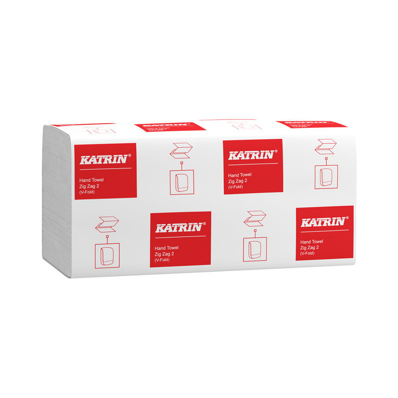 Papírové ručníky skládané Z-Z Classic Katrin bílé / 2-vrstvé / 150 ks